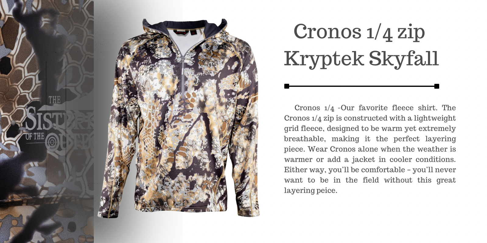 Women's Kryptek Cronos Quarter Zip Pullover